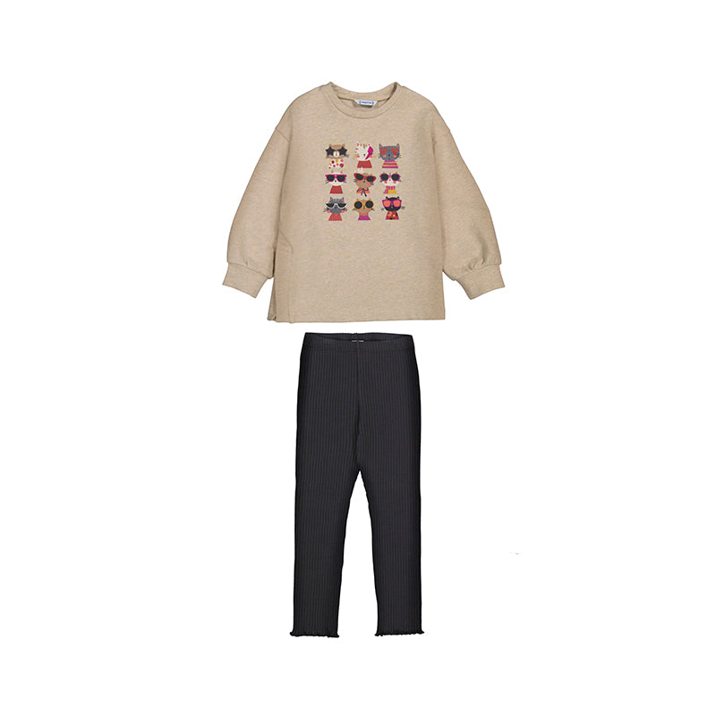 Pullover & leggings set - lead