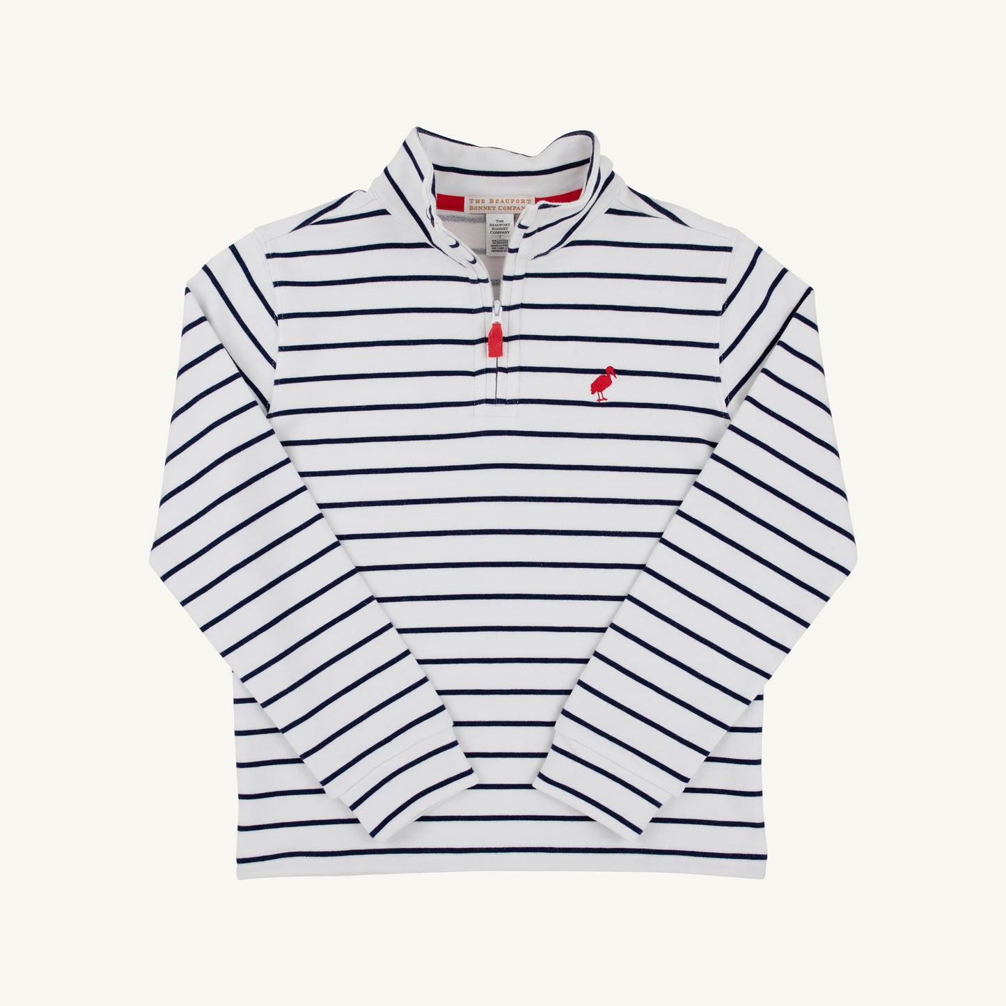 Hayword half zip - wawhite/nnavy stripe
