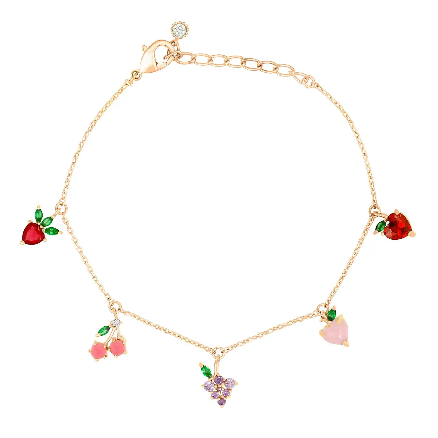 Fruit basket bracelet - gold