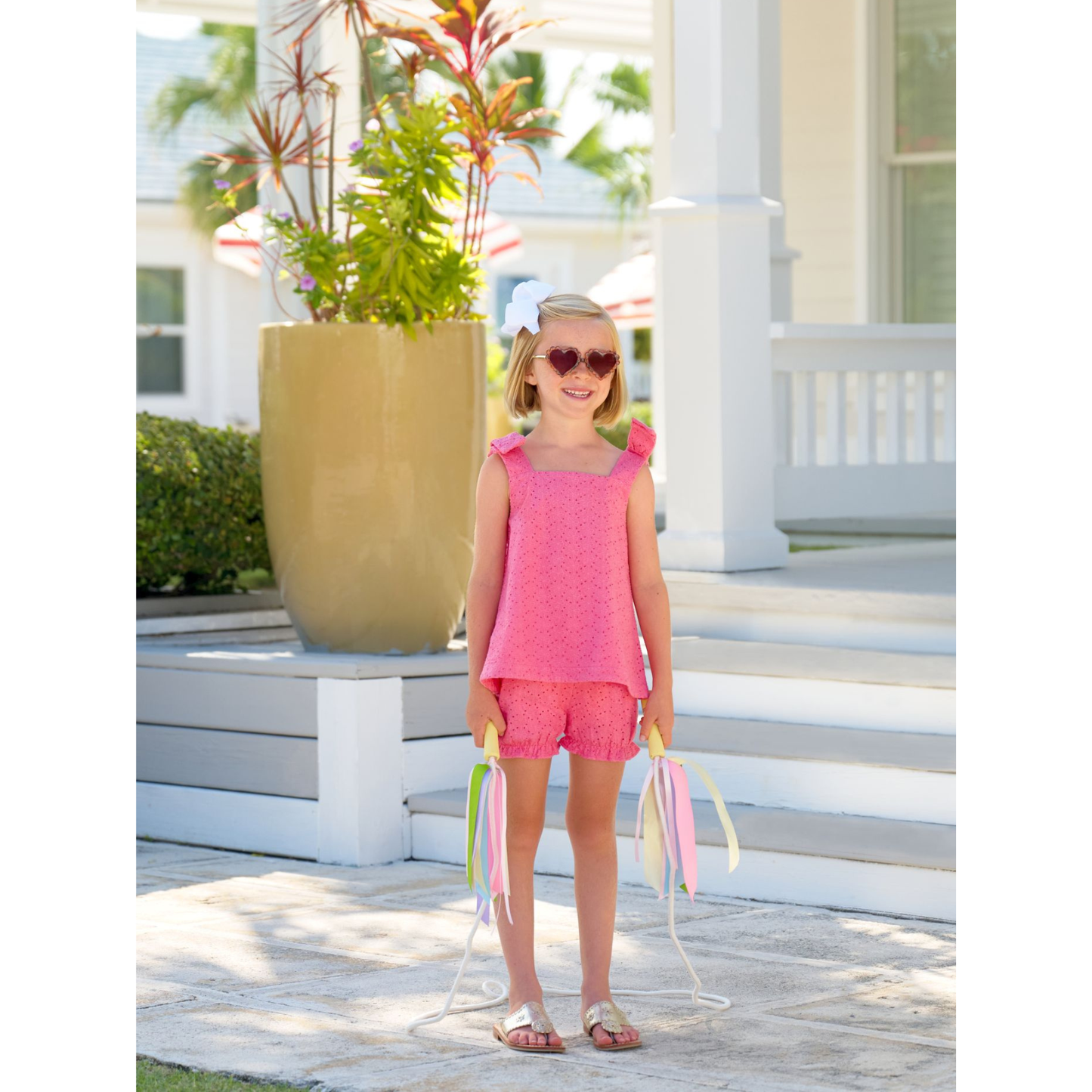 Jillian jumper eyelet set - romany rose