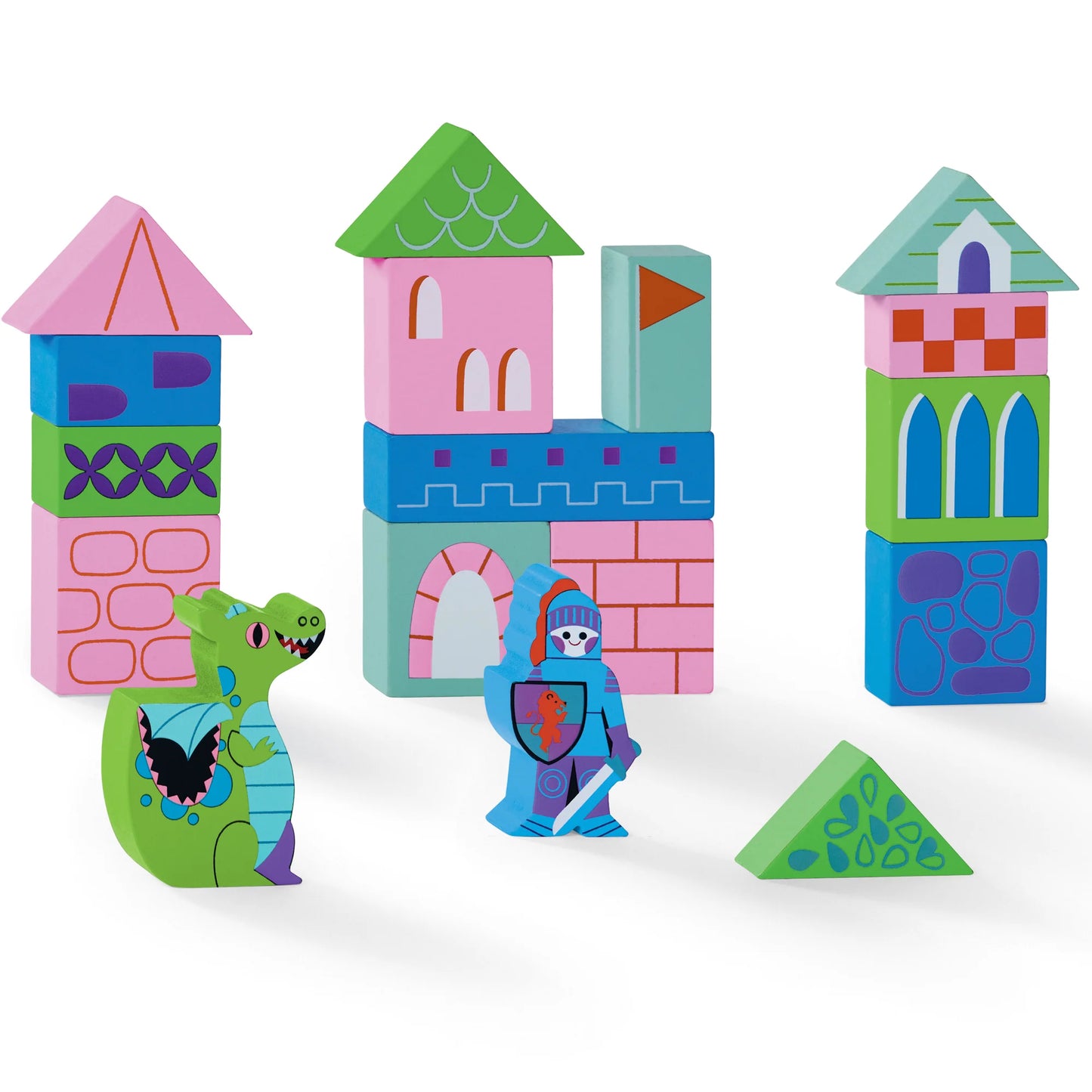 Build and play wood blocks - princess palace