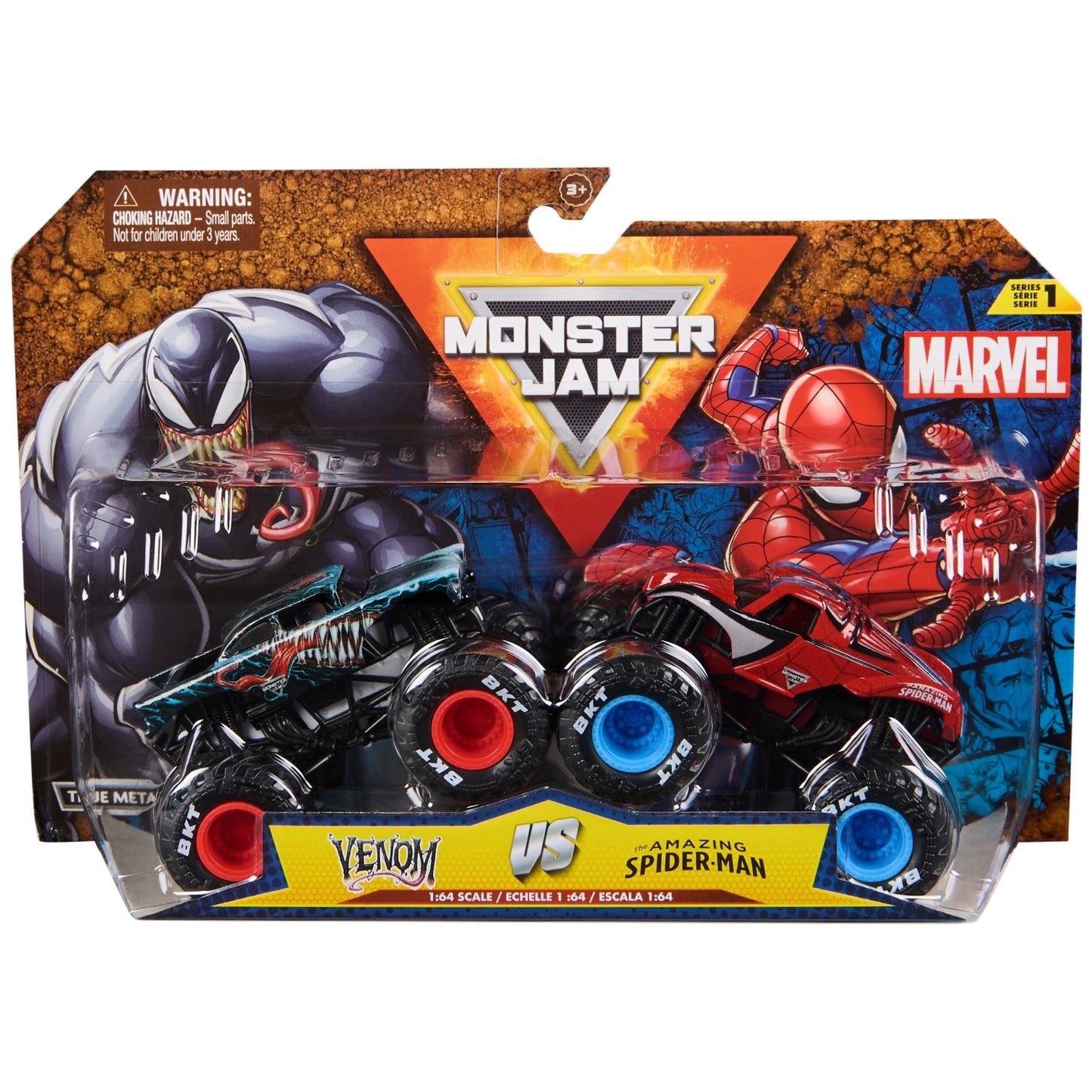 Monster Jam Marvel Official Venom vs. The Amazing Spiderman Truck