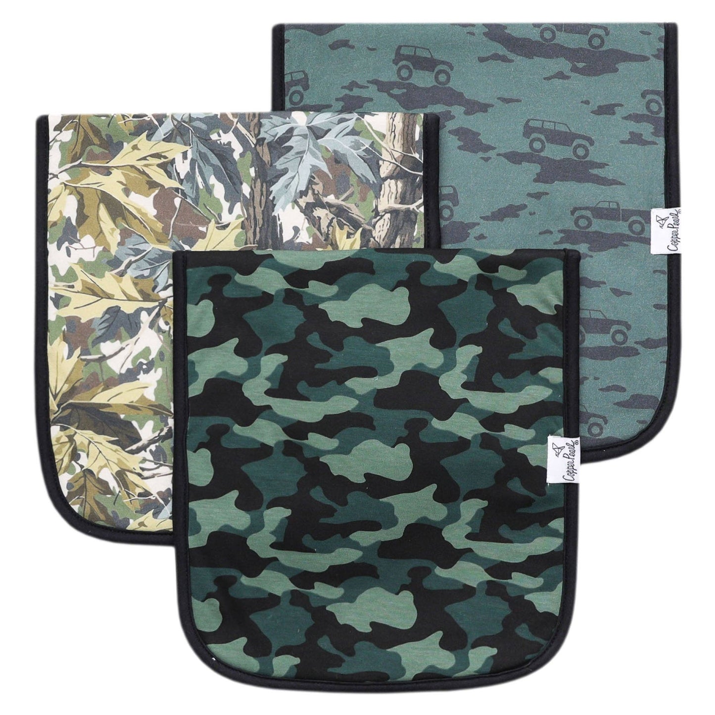 3 Pack Burp Cloths - Hunter