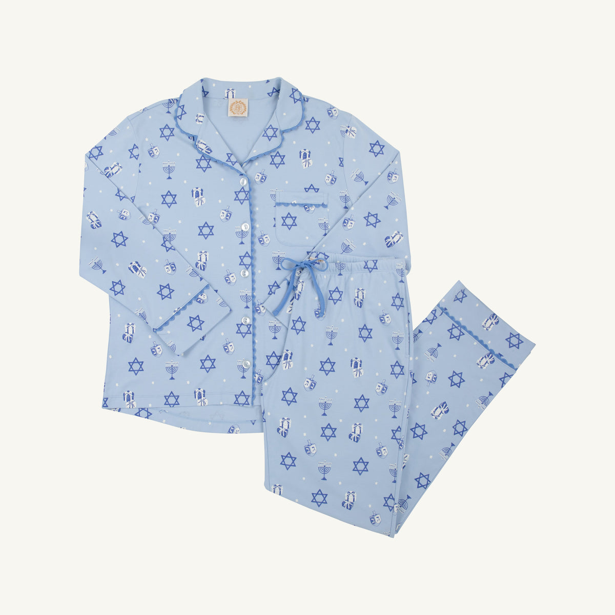Let Me Lounge Set Pima Cotton - Eight Nights to Remember/Barbados Blue