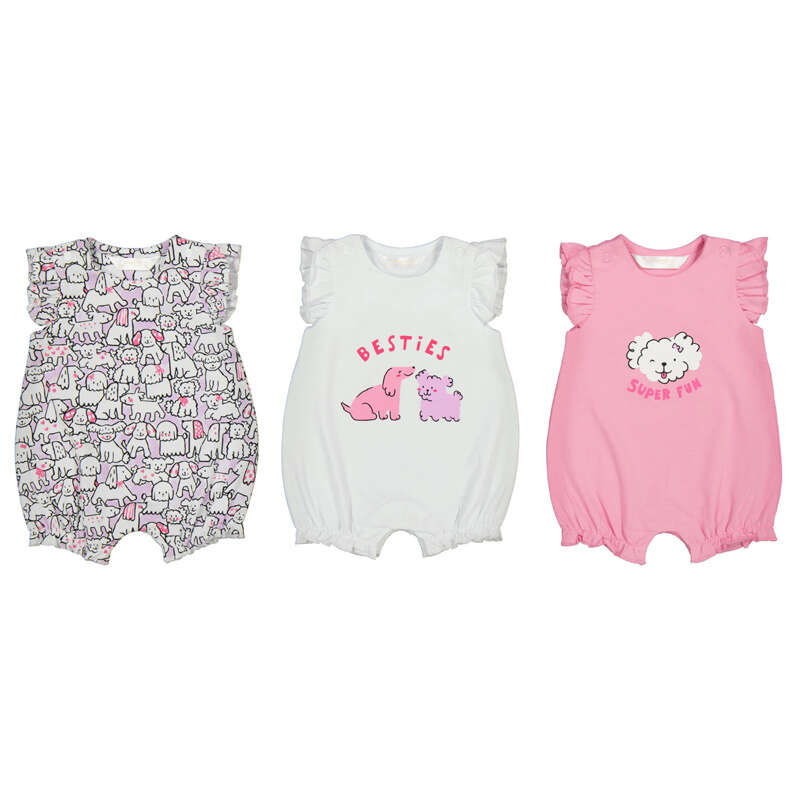 Dog rompers set of 3