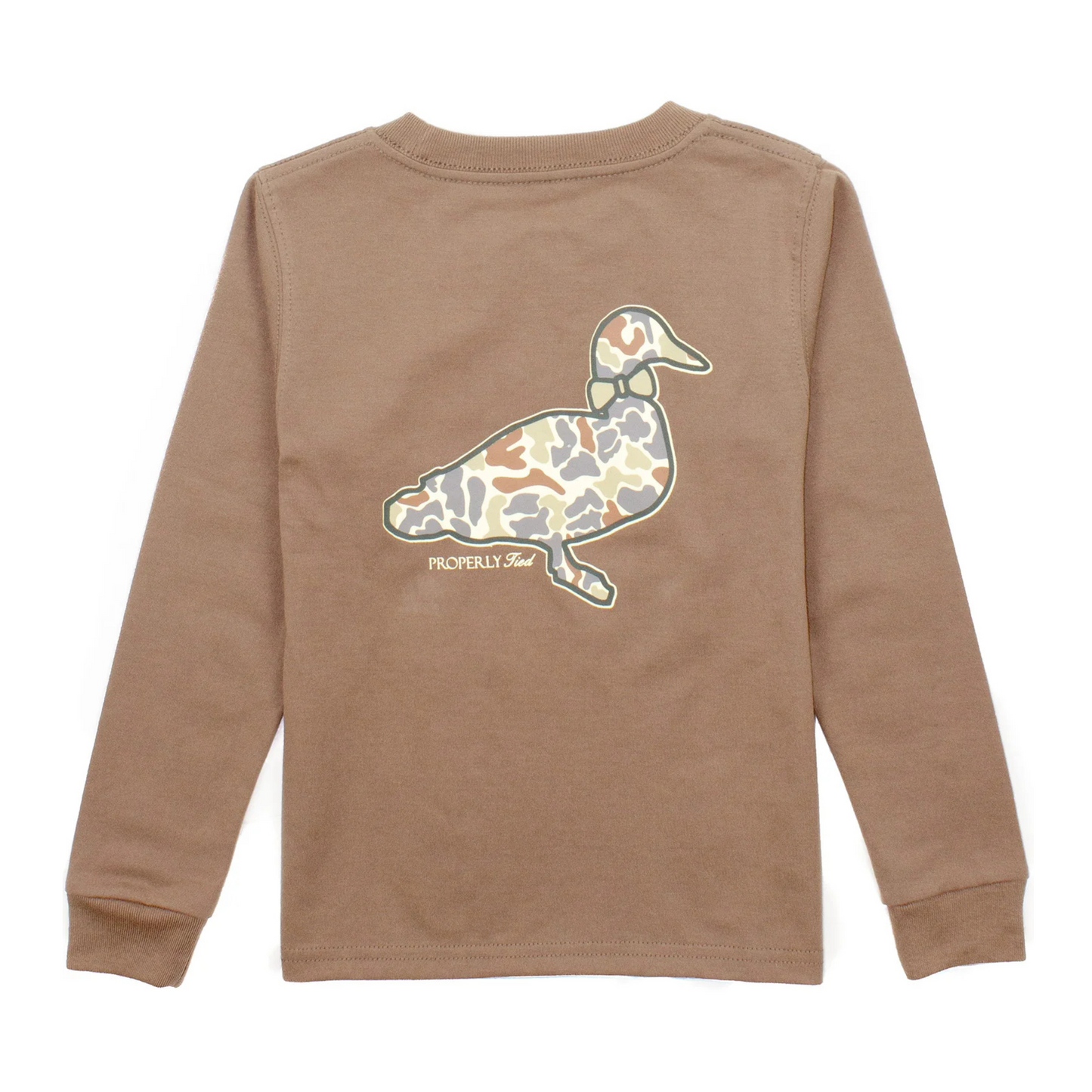 Field camo logo l/s tshirt - walnut