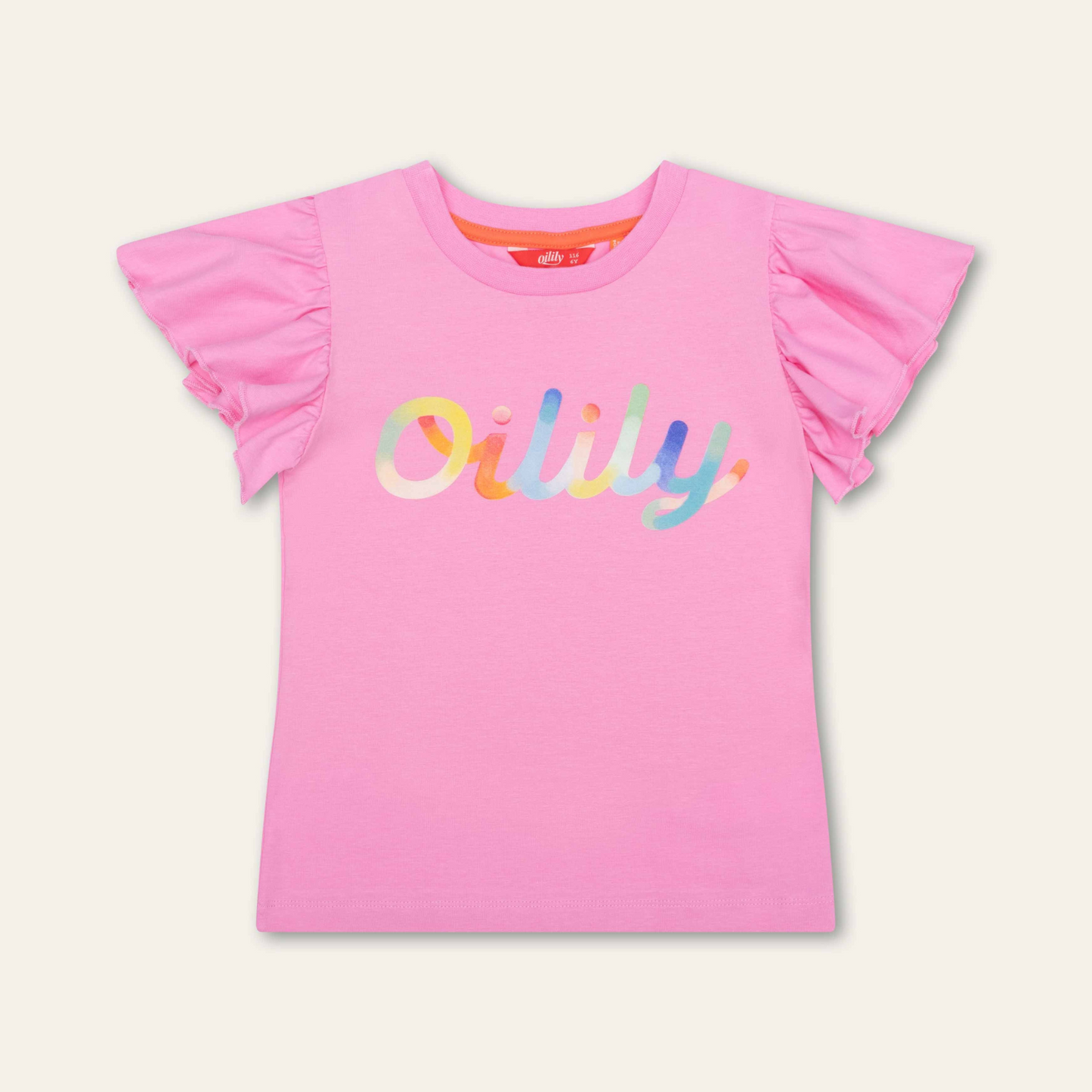 Oilily flutter sleeve tee - fuschia