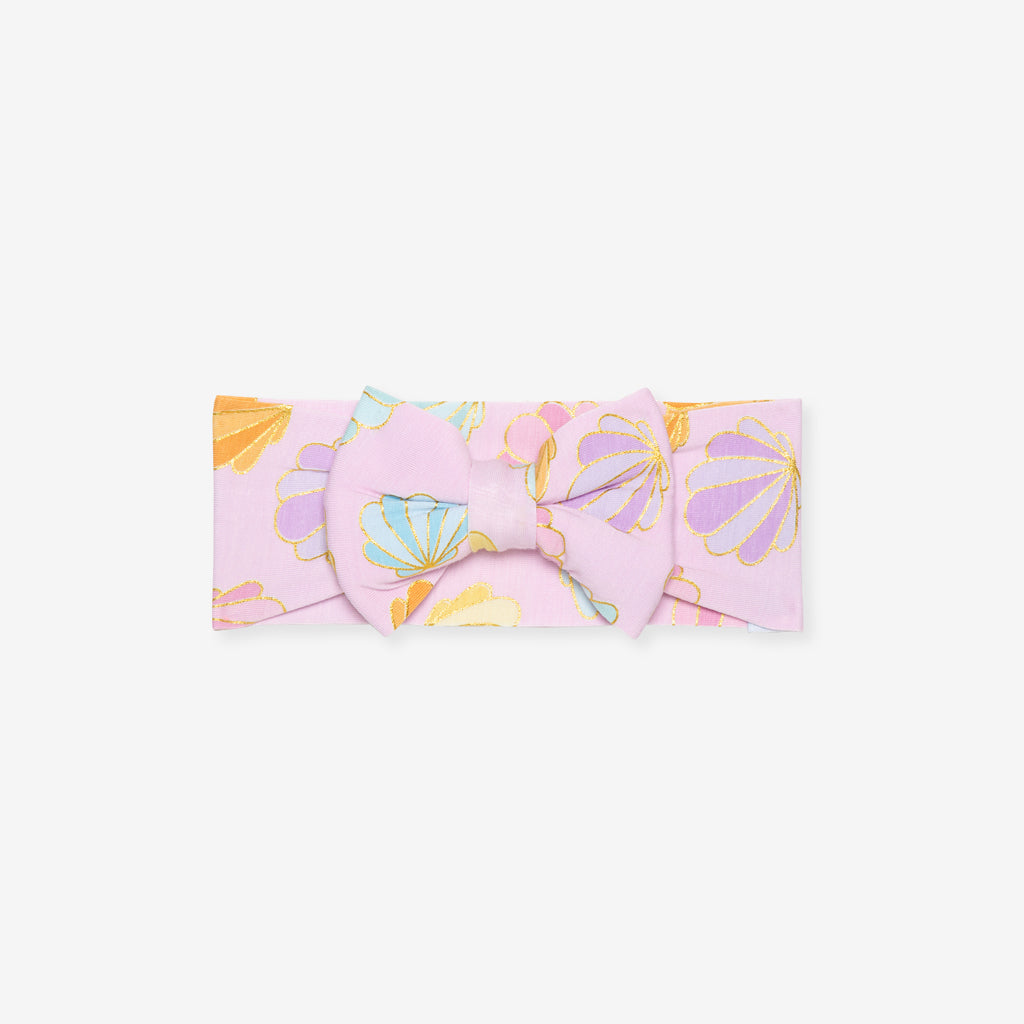 Shelly pink luxe bow headwrap