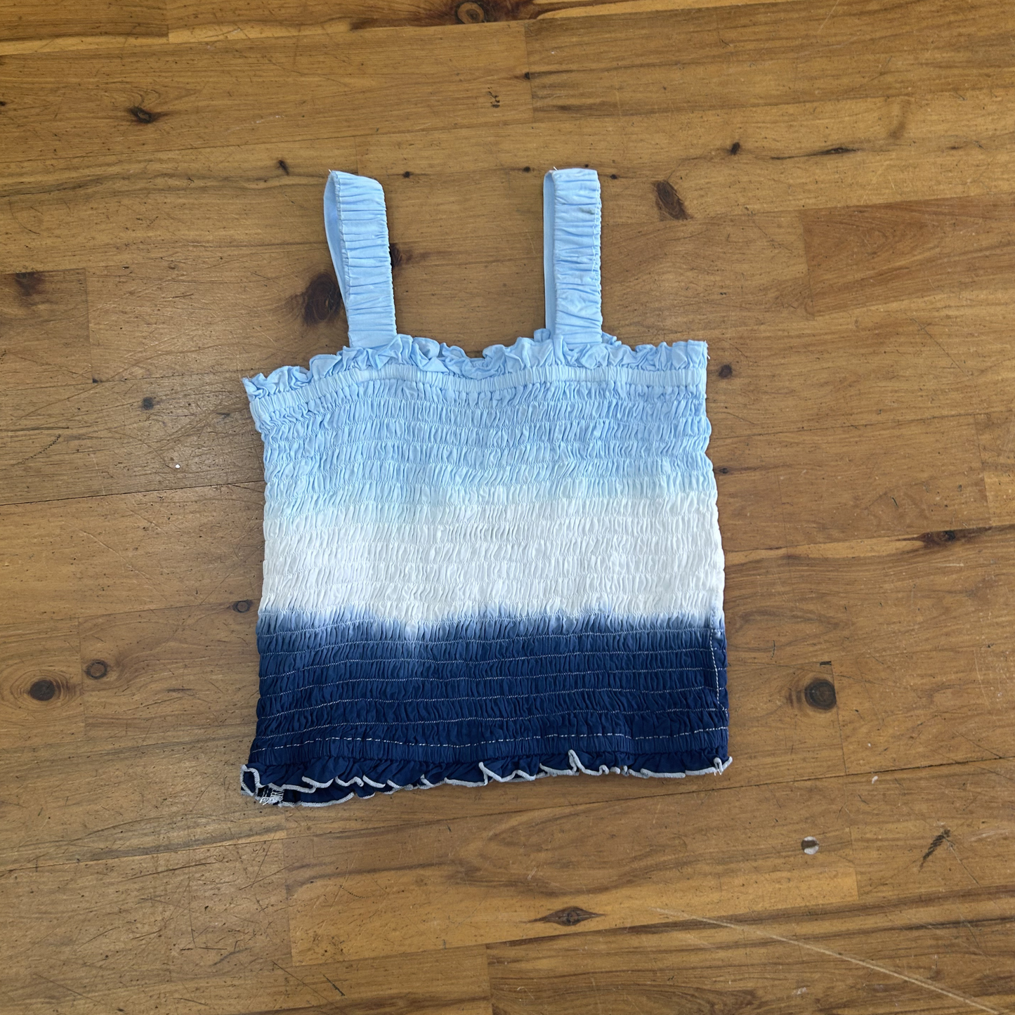 Blue crush smock strap top - dip dye