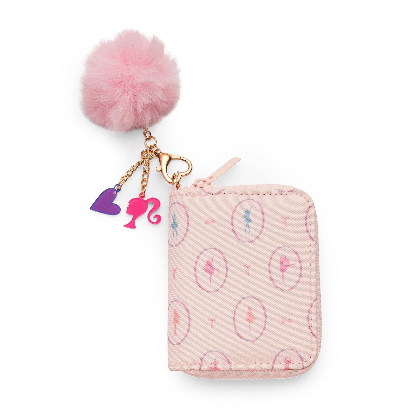 Barbie Camo Dance Kids Zip Wallet with Pom Charm