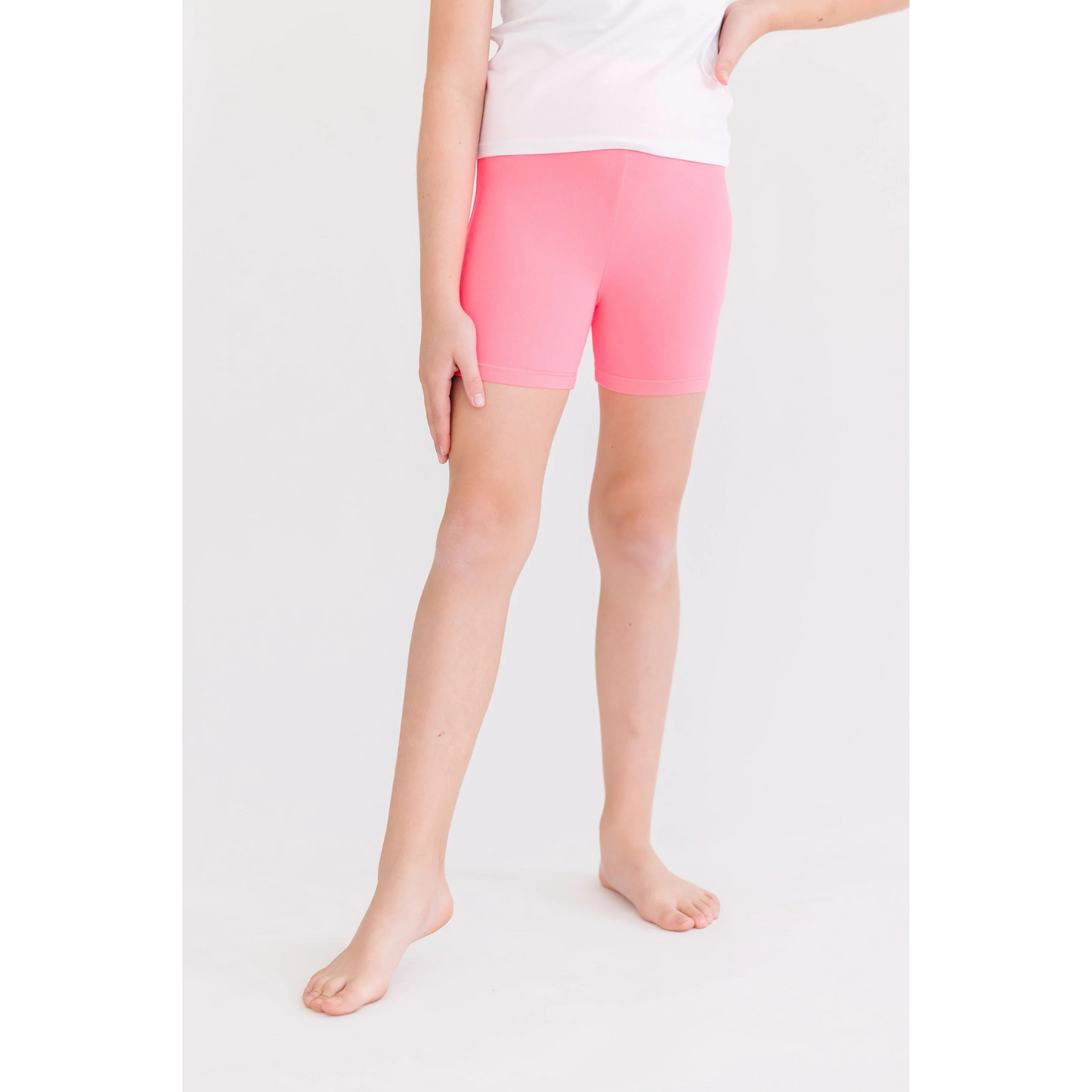 Neon pink twirl shorts