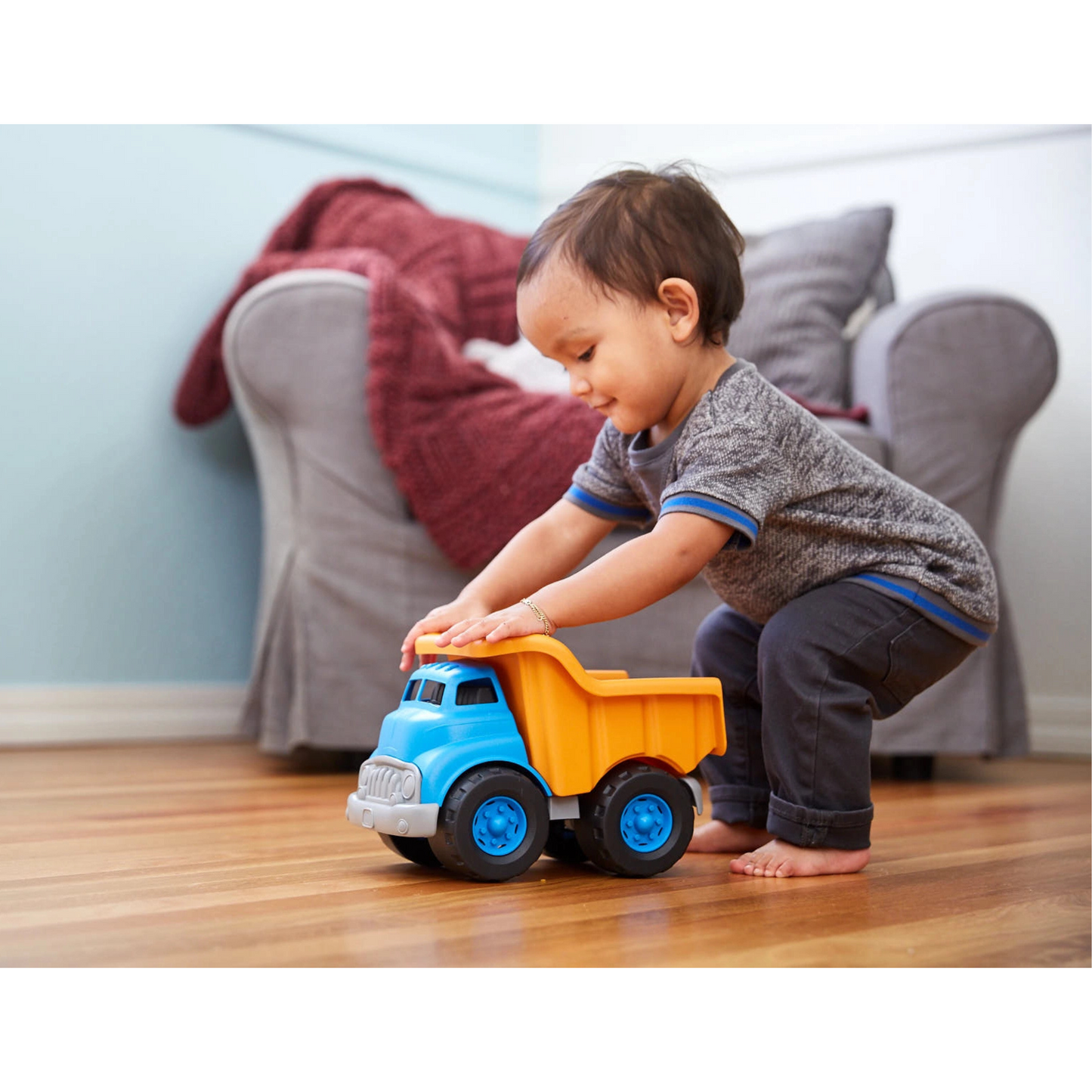 Dump truck - blue/orange