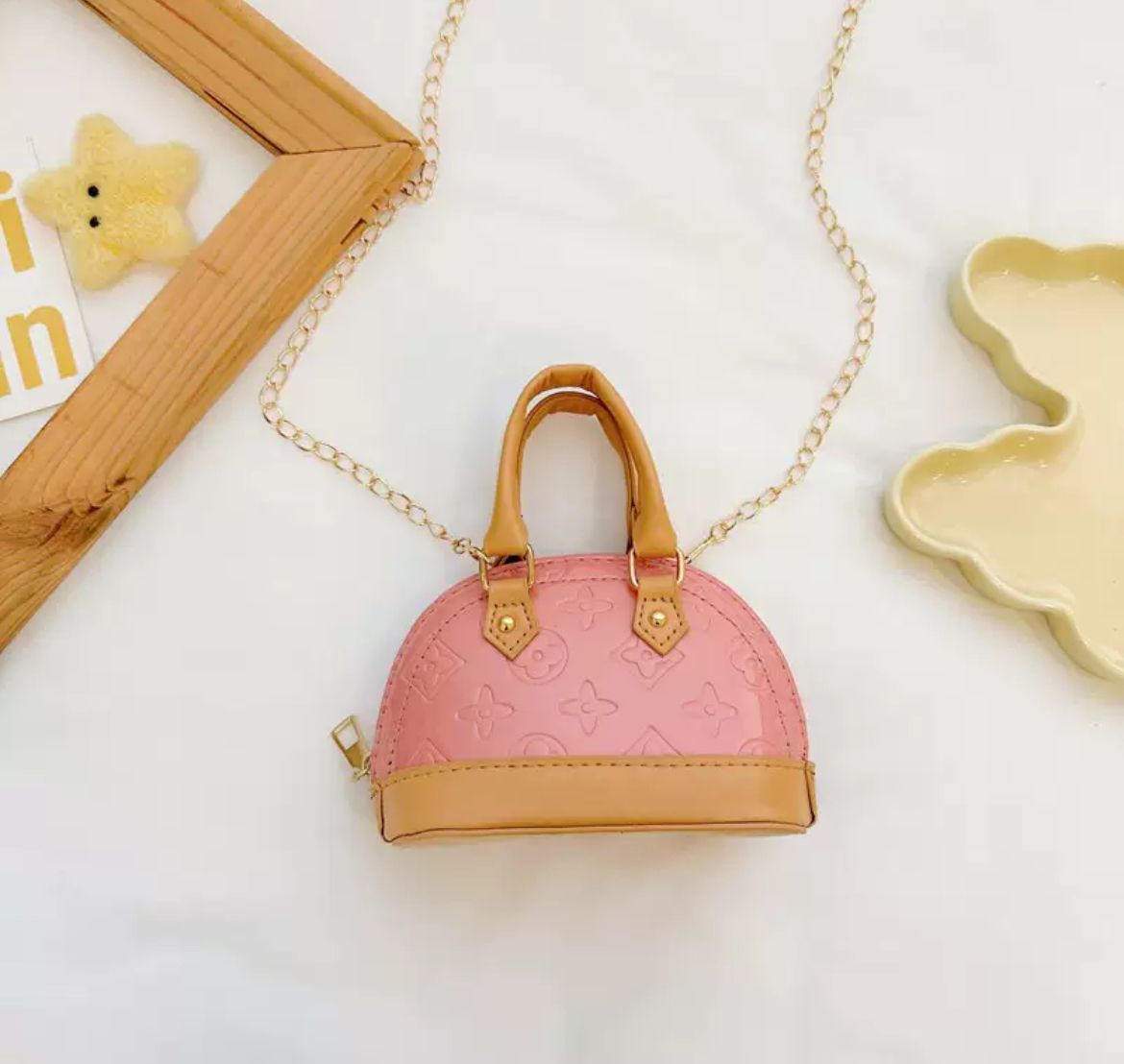 Lima leather pinky purse - pink