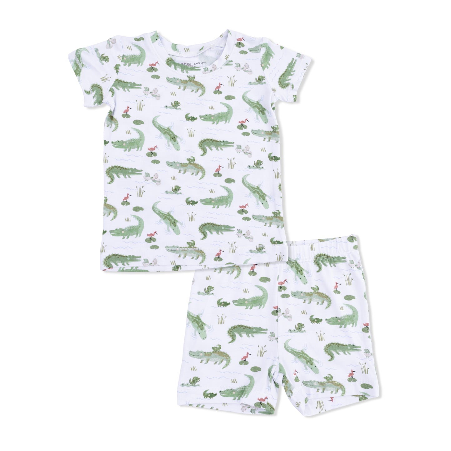 Crayon alligators pj short set