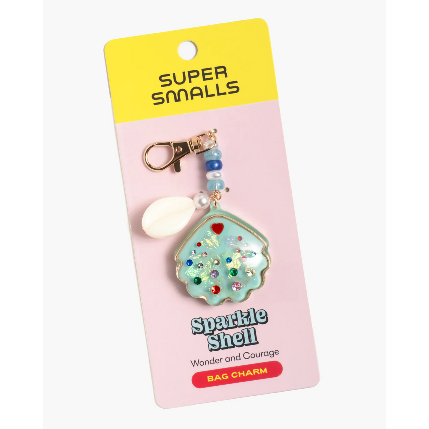 Sparkle shell bag charm