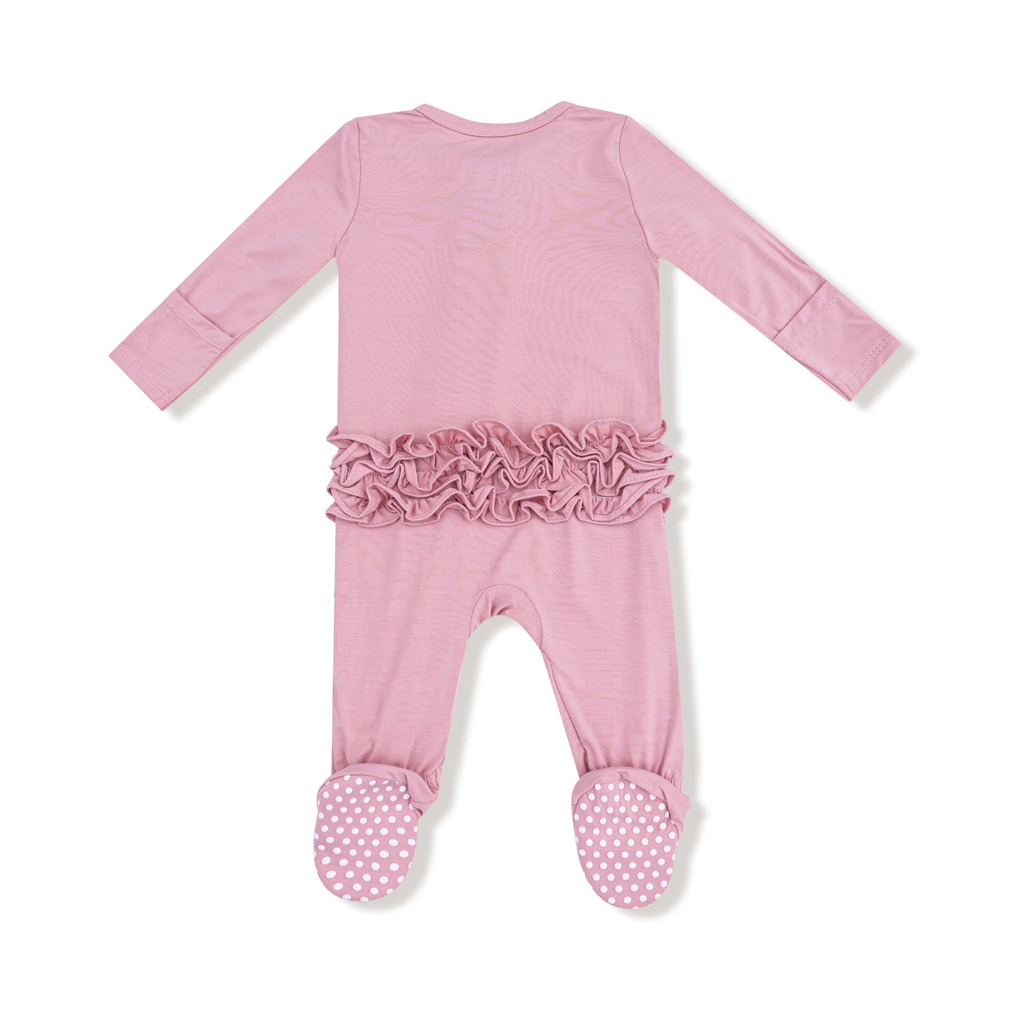 Cameo 2way zipper footie - pink