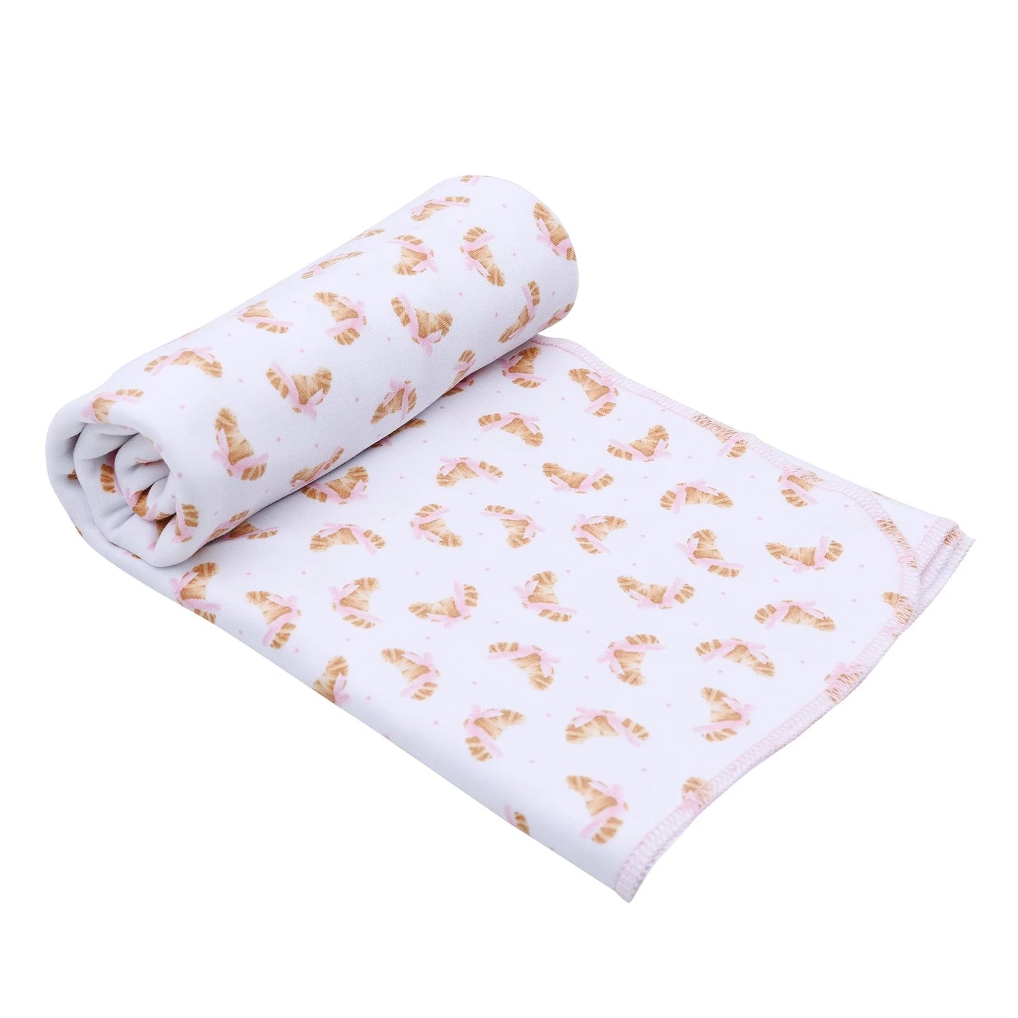 Petit croissant swaddle blanket - pink