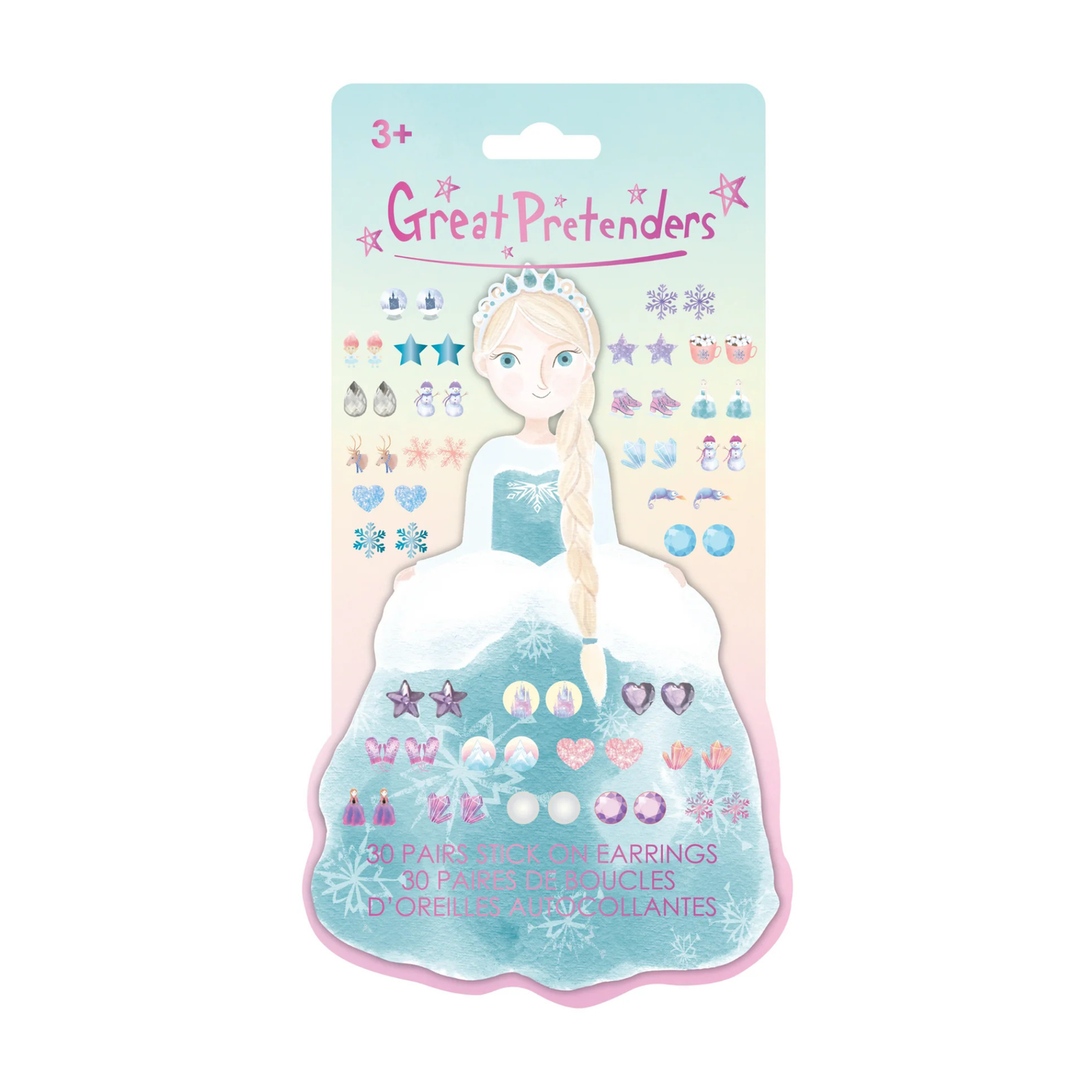 Frosty sister stick on earrings