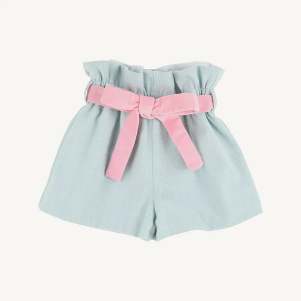 Maddie bea bag shorts - old greenwich green herringbone
