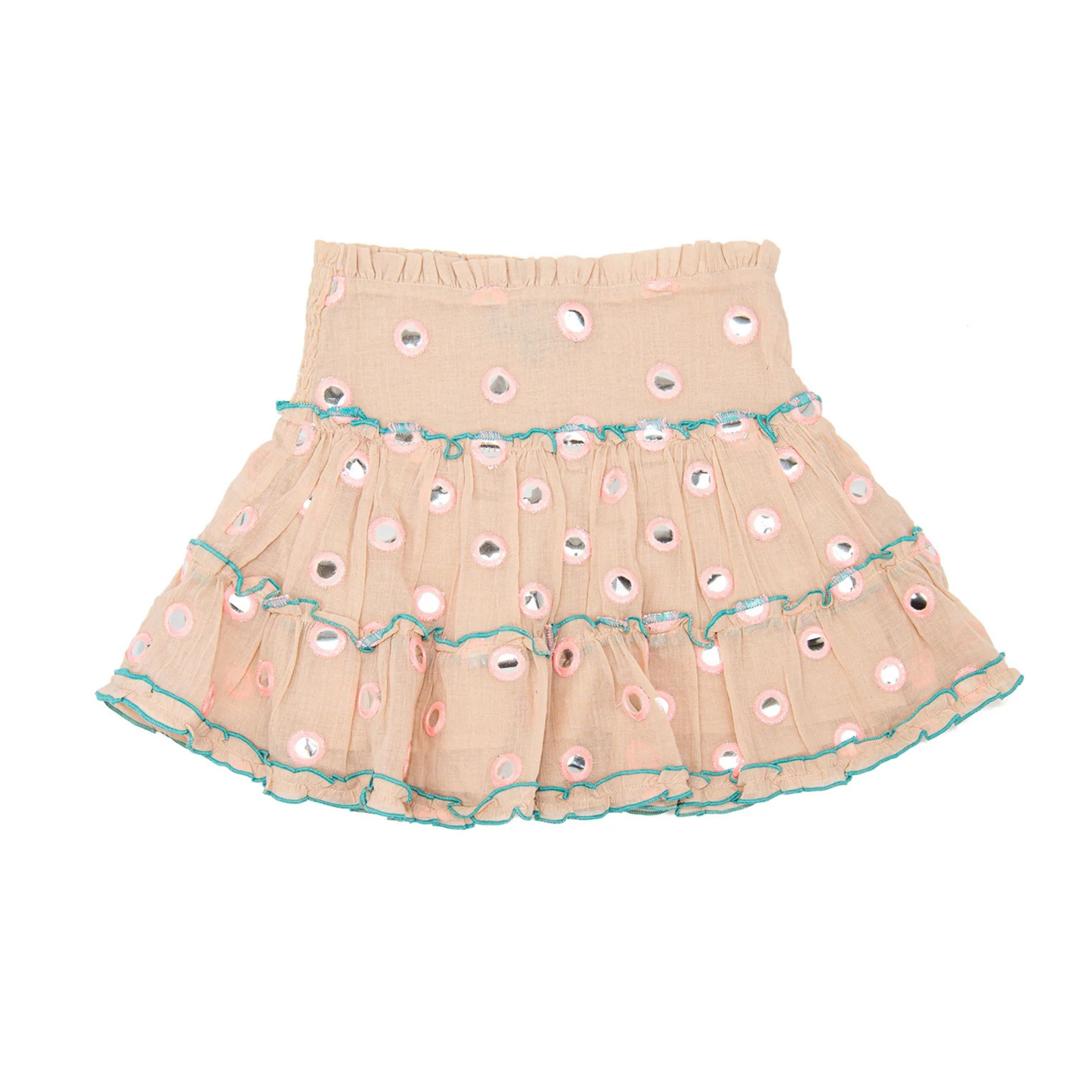 Meena skirt - peach/turquoise