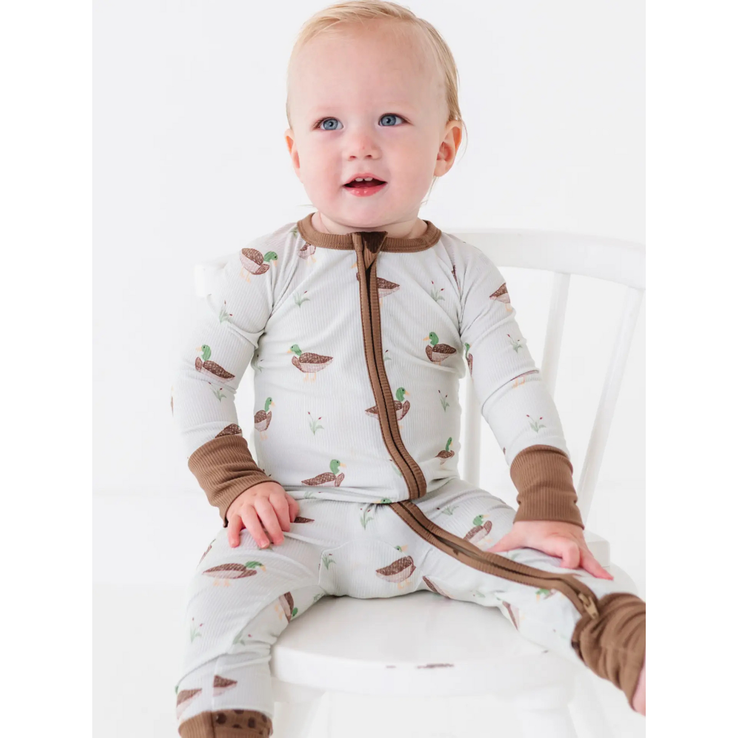 Duck, duck cute ribbed conv footie