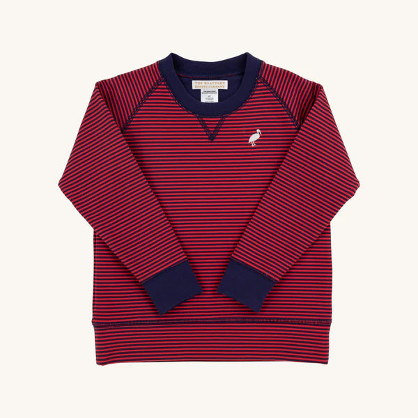 Cassidy comfy crewneck - richmond red/nantucket navy stripe