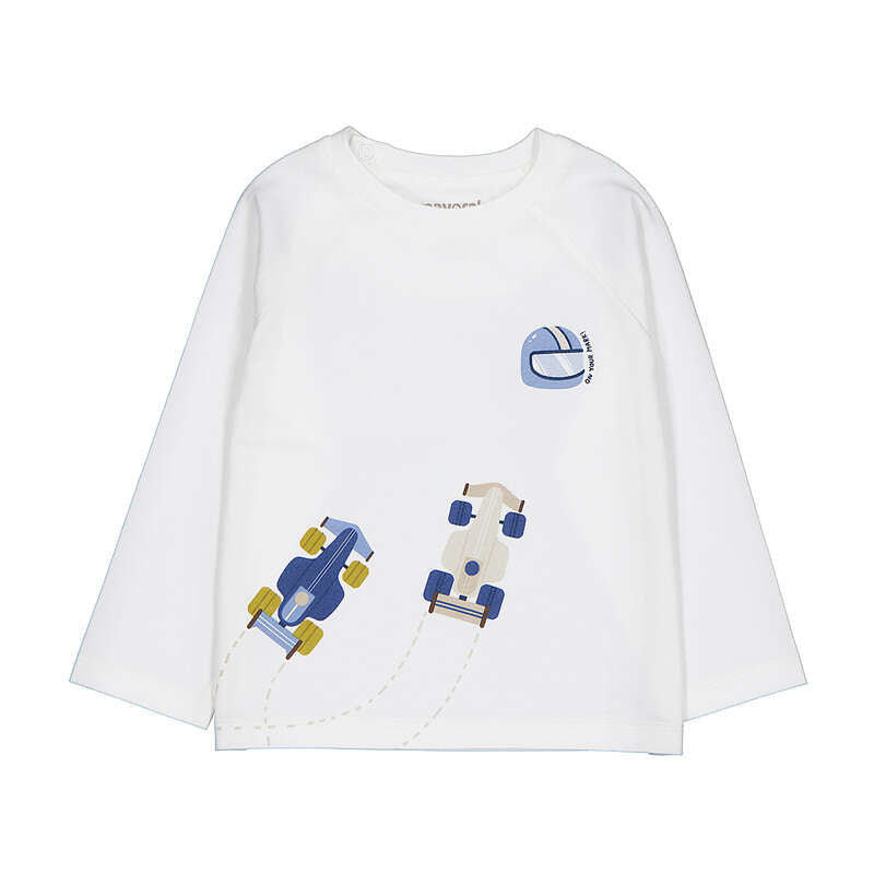 Race car l/s shirt - cream