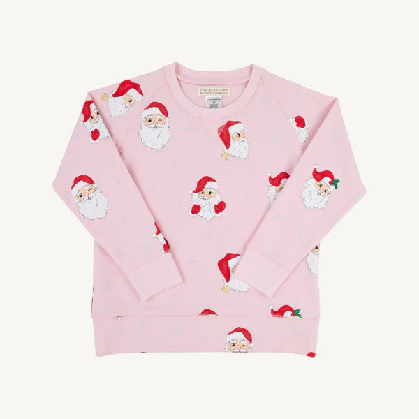 Cassidy comfy crewneck - dear santa pink