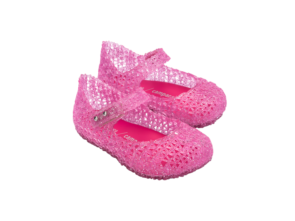 Campana papel - pink glitter