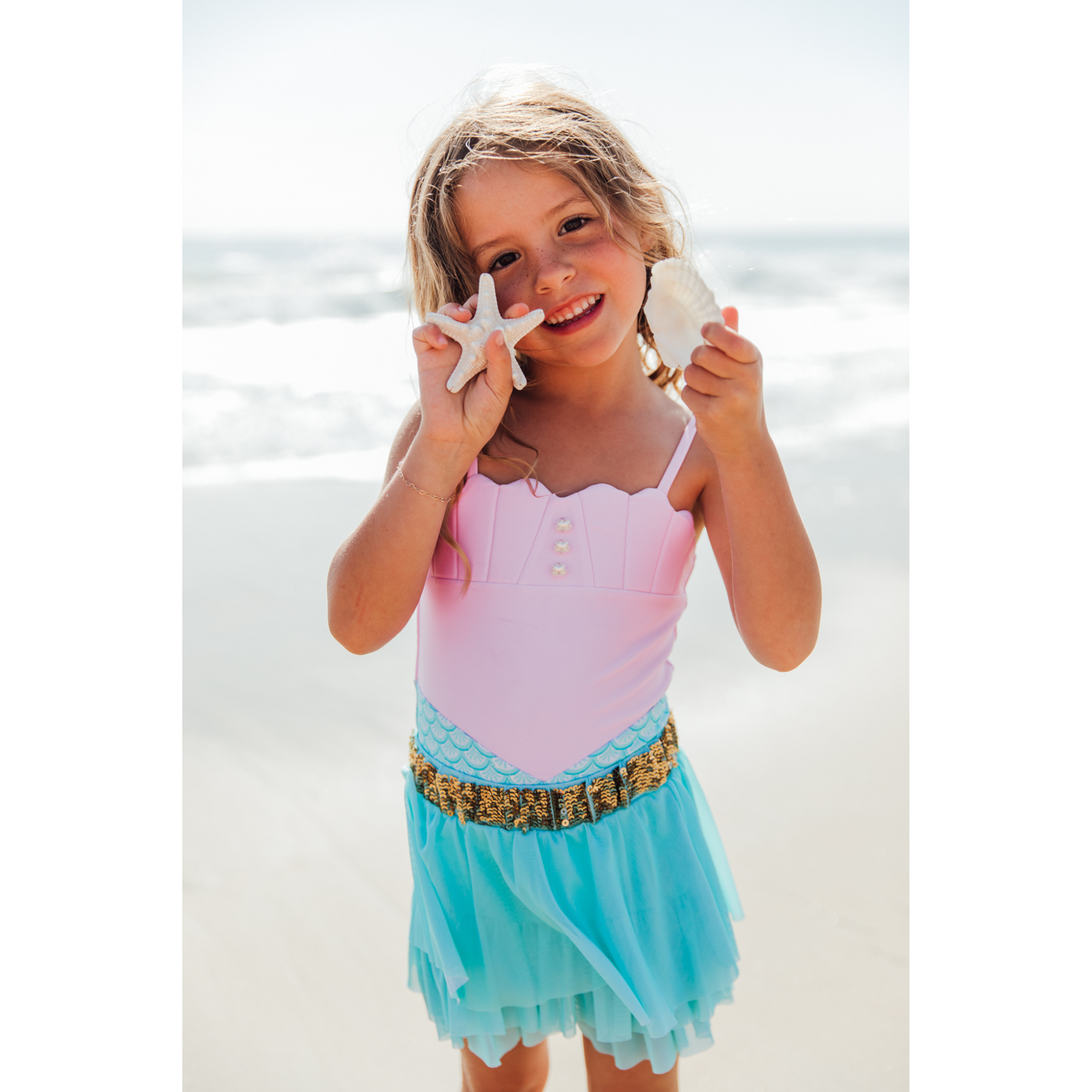 Sea star one piece - pop pink