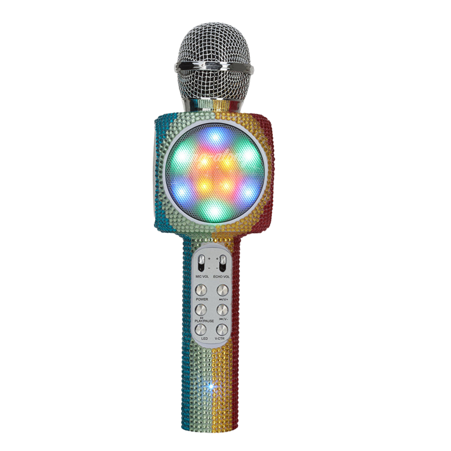 Sing a long karaoke microphone - rainbow bling