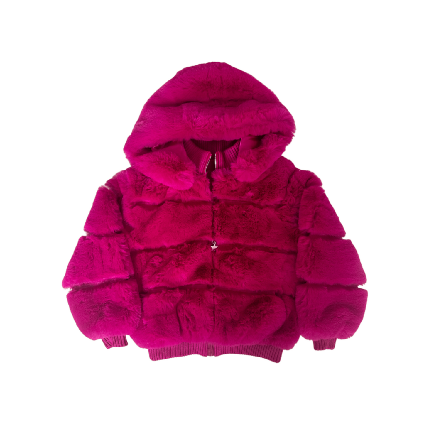 Raspberry sorbet faux coat