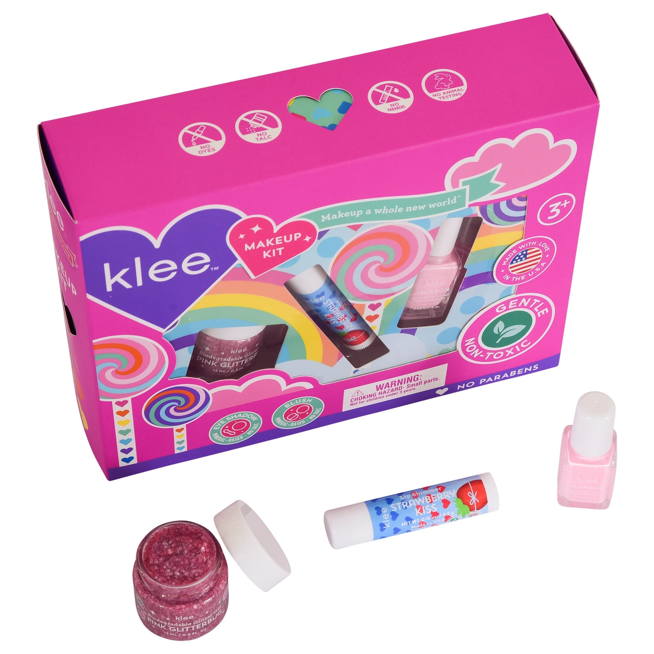 Spinning pink - pinwheel love makeup kit