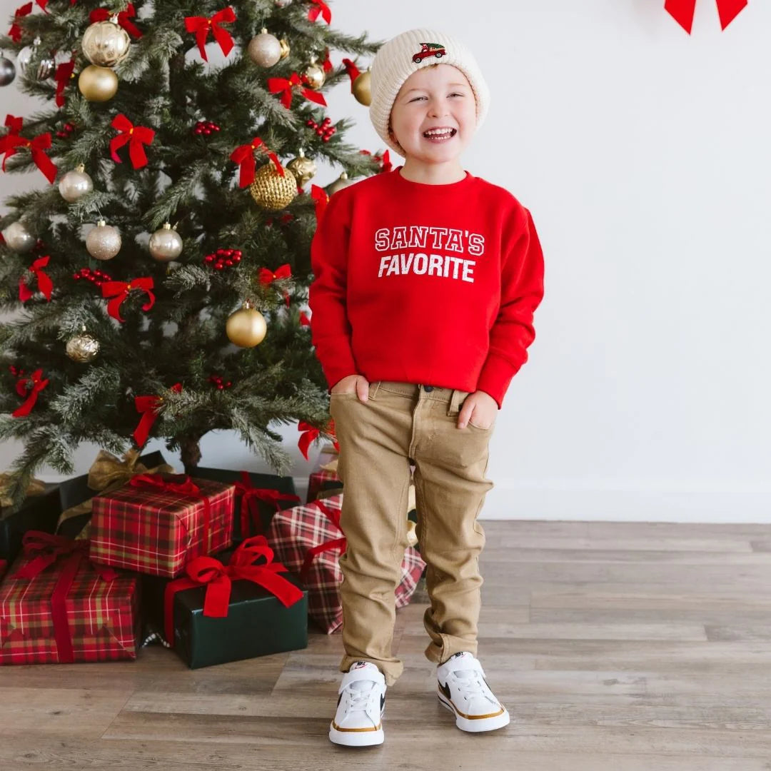 Santa's favorite sweatshirt - red