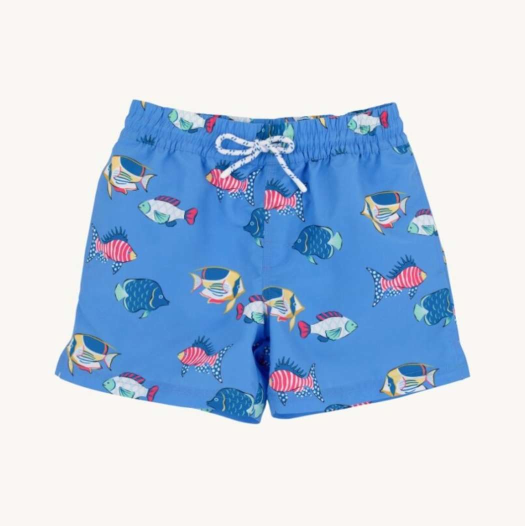 Tortola swim trunks - here fishy fishy