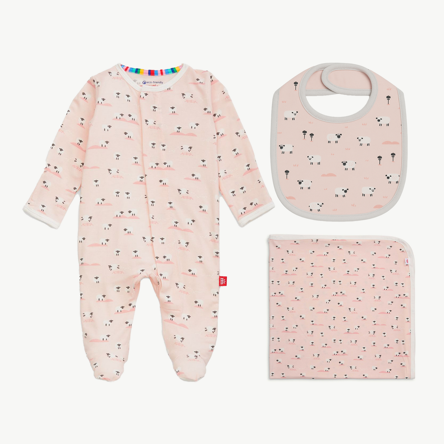 Baa baa baby 3pc gift set - pink