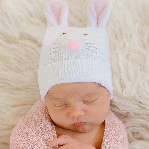 Pink bunny ears hat