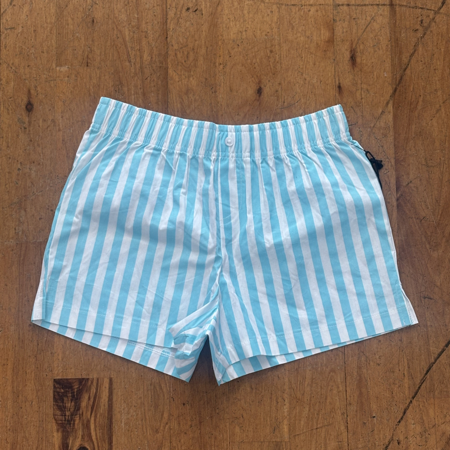 Striped boxer shorts - turqoise