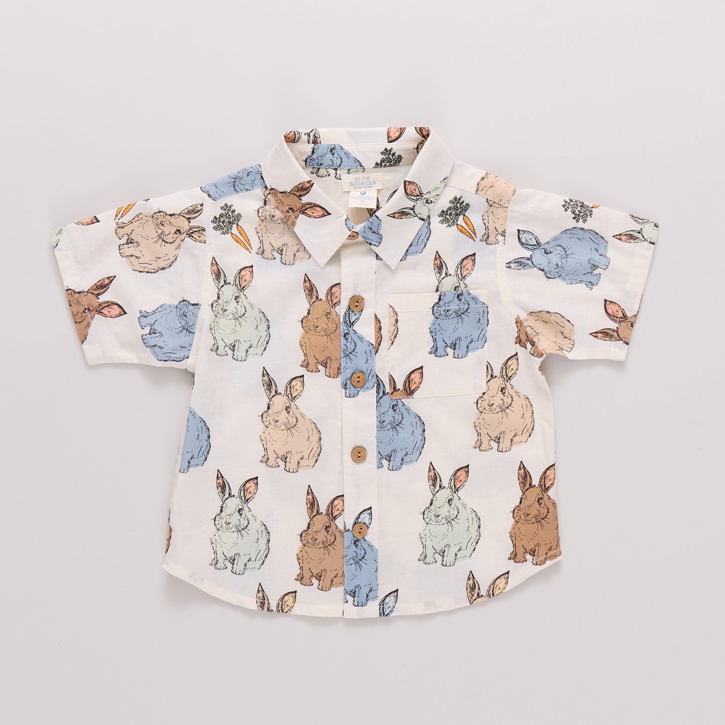 Jack shirt - blue vintage bunnies