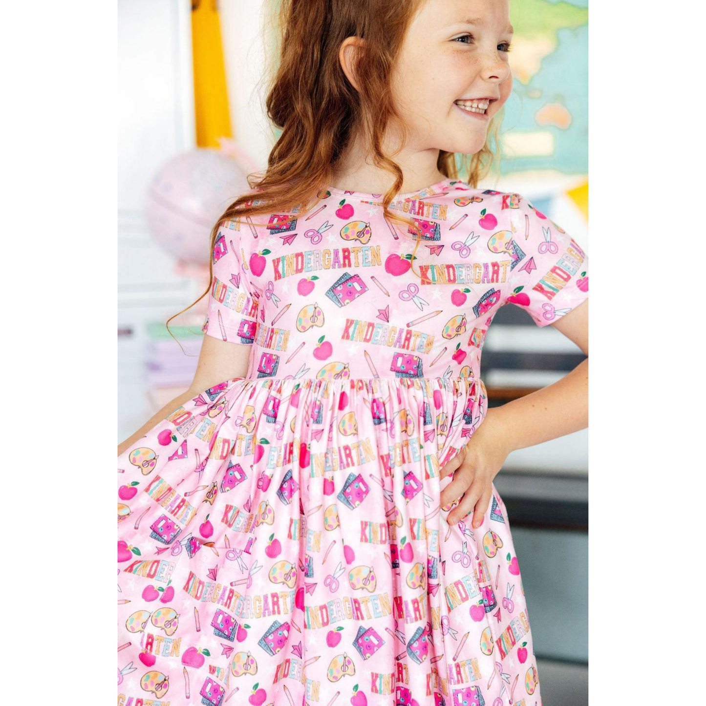 Kindergarten s/s pocket twirl dress