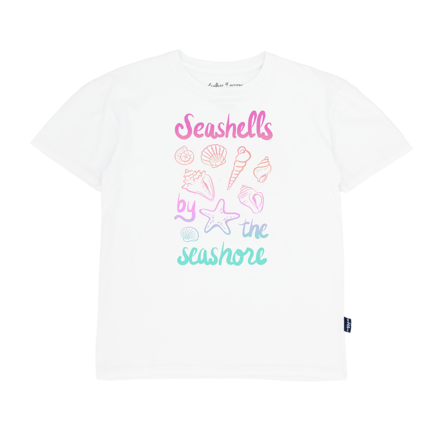 Seashells oversized tee - white