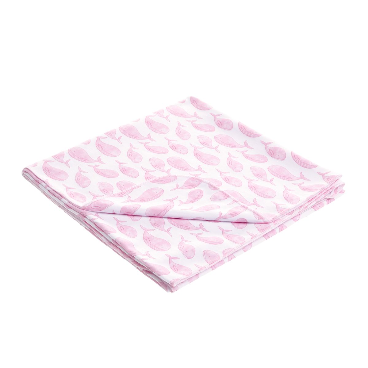 Azure whales swaddle - pink
