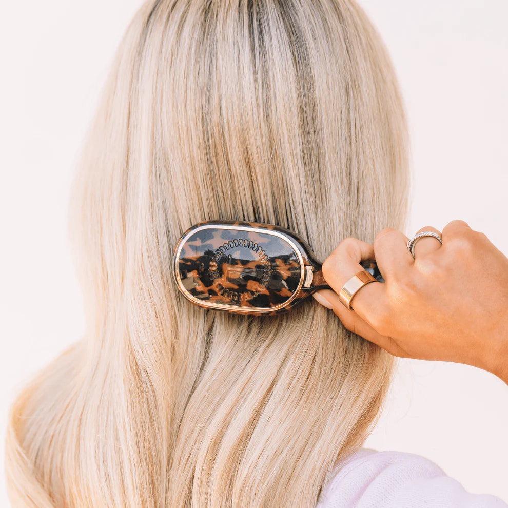 Mini hair brush medium hair - tortoise