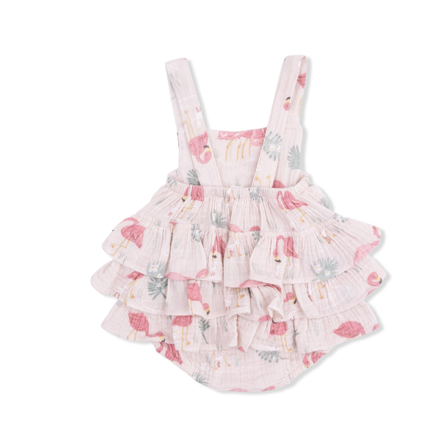 Flamingos ruffle sunsuit