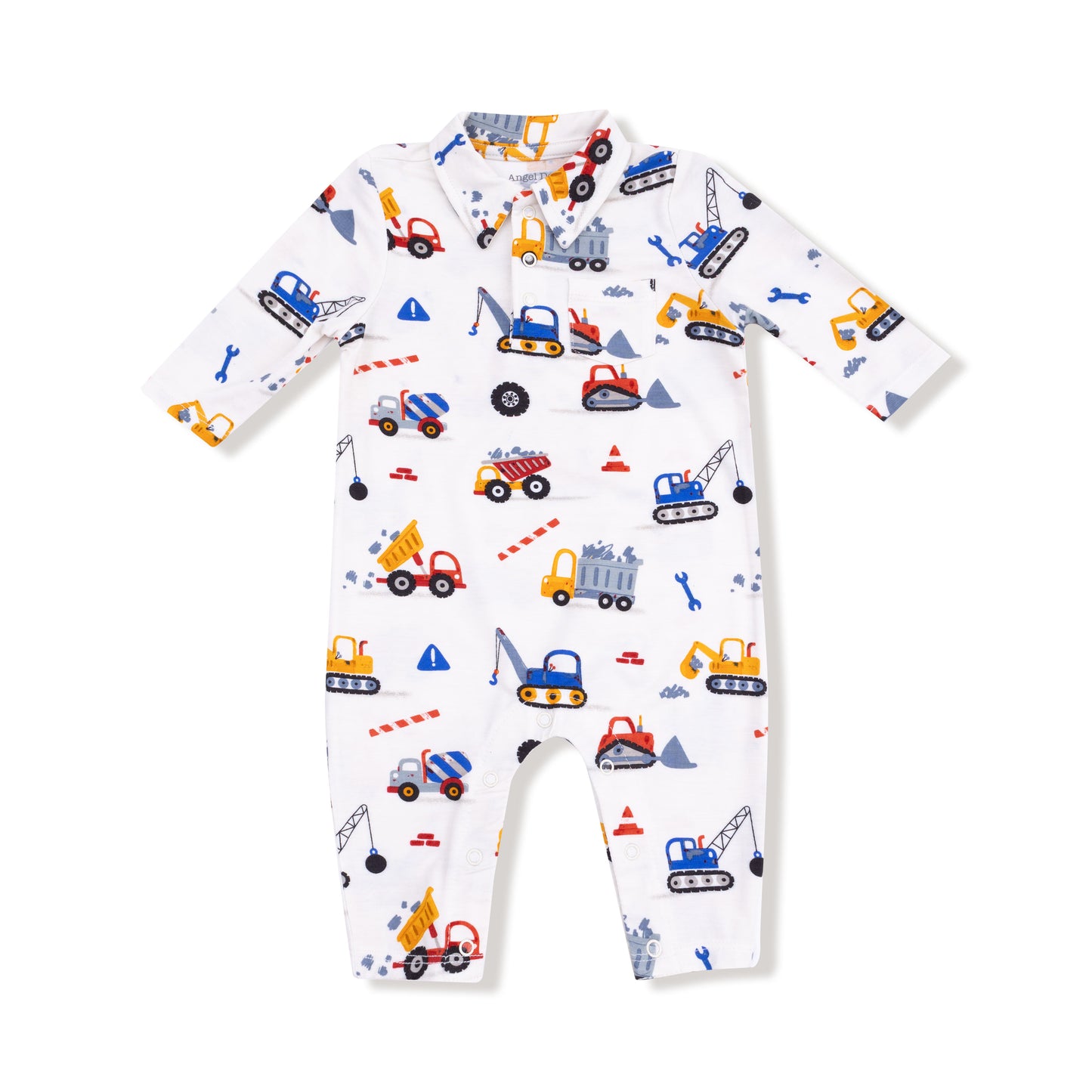 Crayon construction polo romper