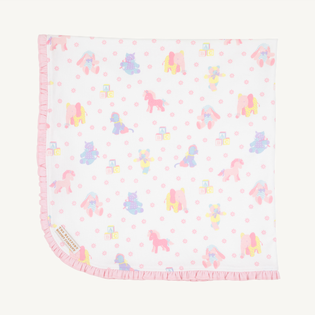 Baby buggy blanket - cuddle up cutie pink