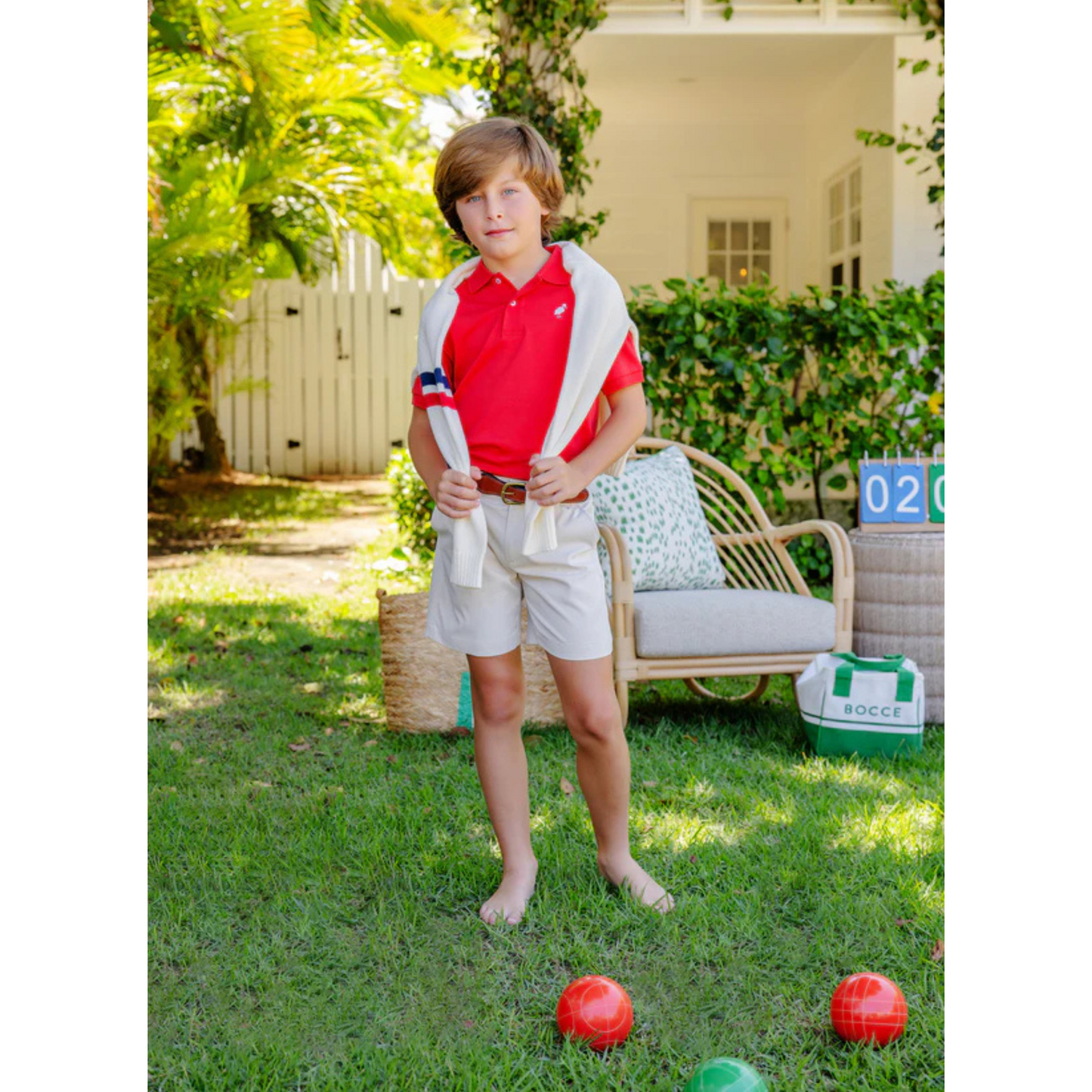 Prim and proper s/s polo - richmond red