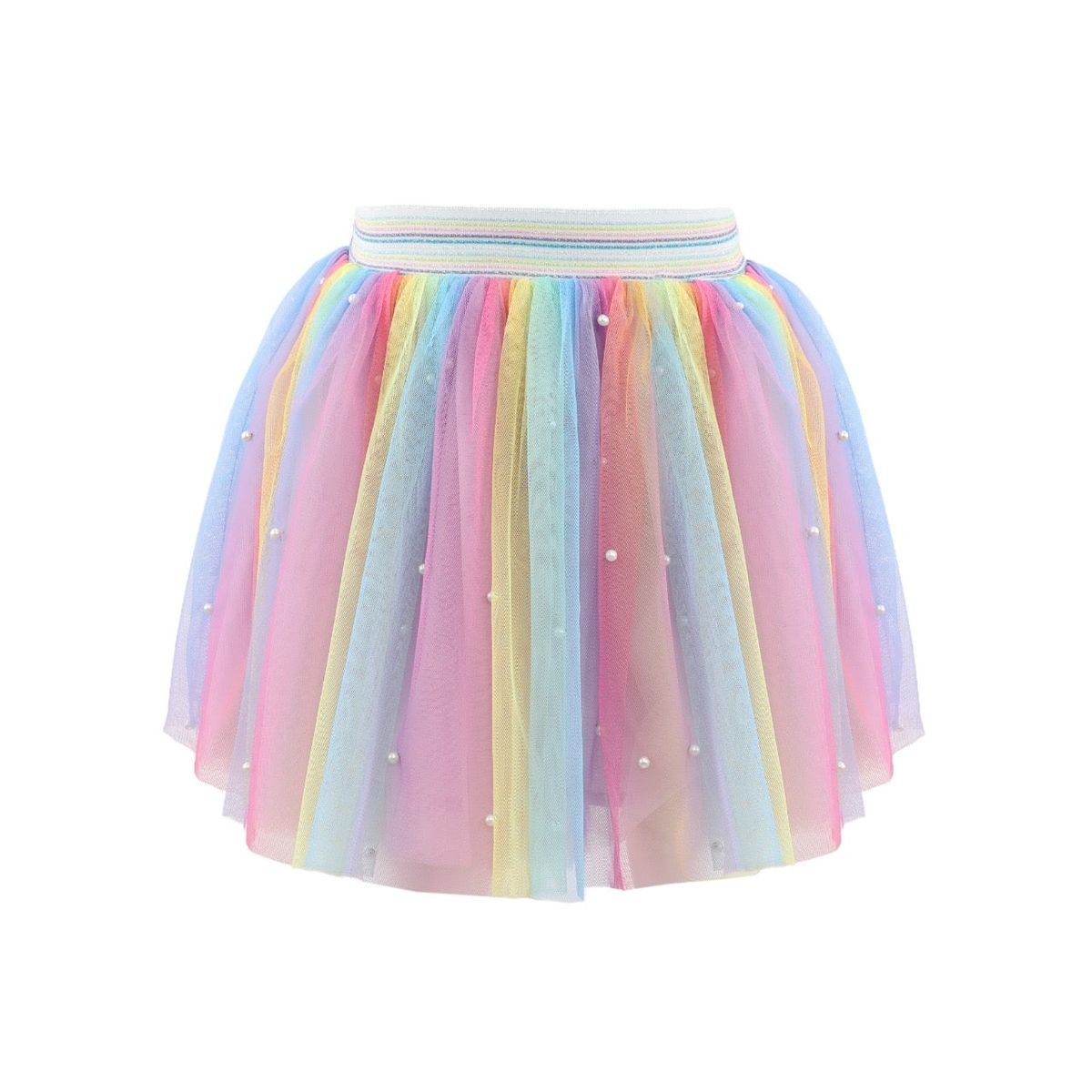 Rainbow pearls skirt
