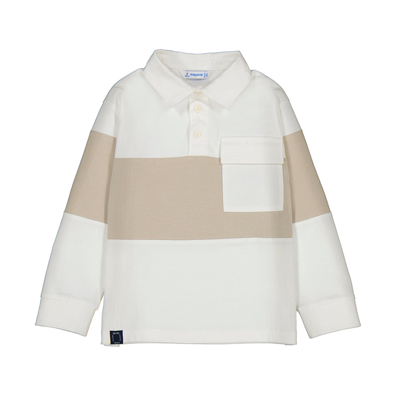 L/s polo - cream