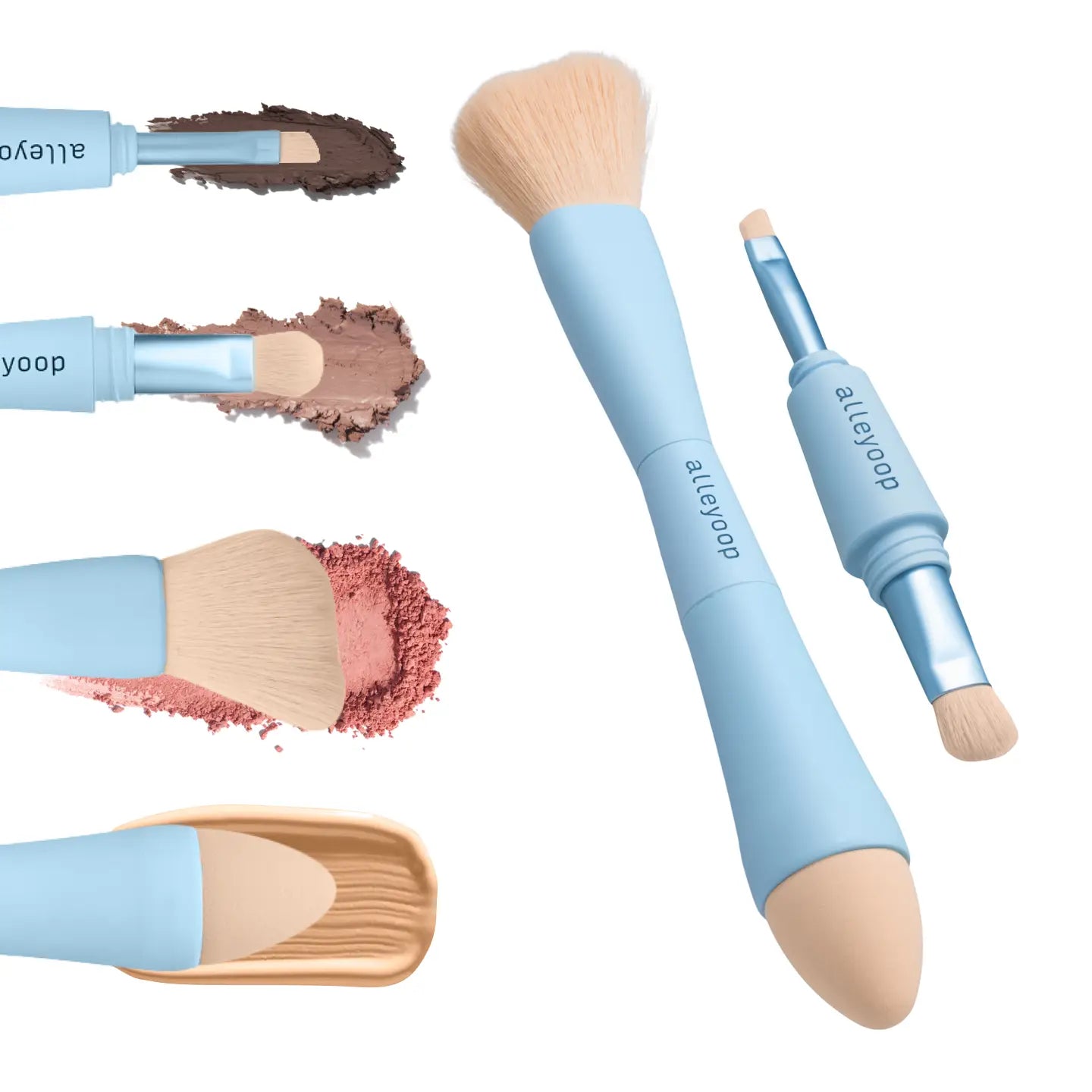 Multi-tasker 4in1 makeup brushes